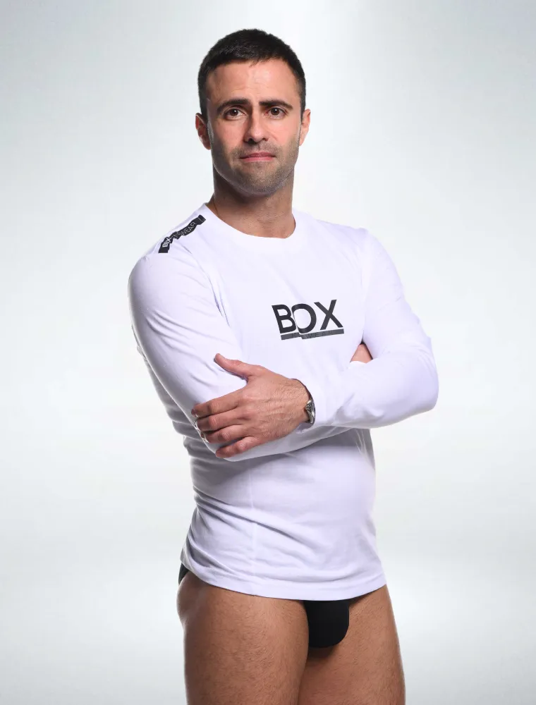 Mens Long Sleeve T-Shirt: Dynamic Fit - Classic White