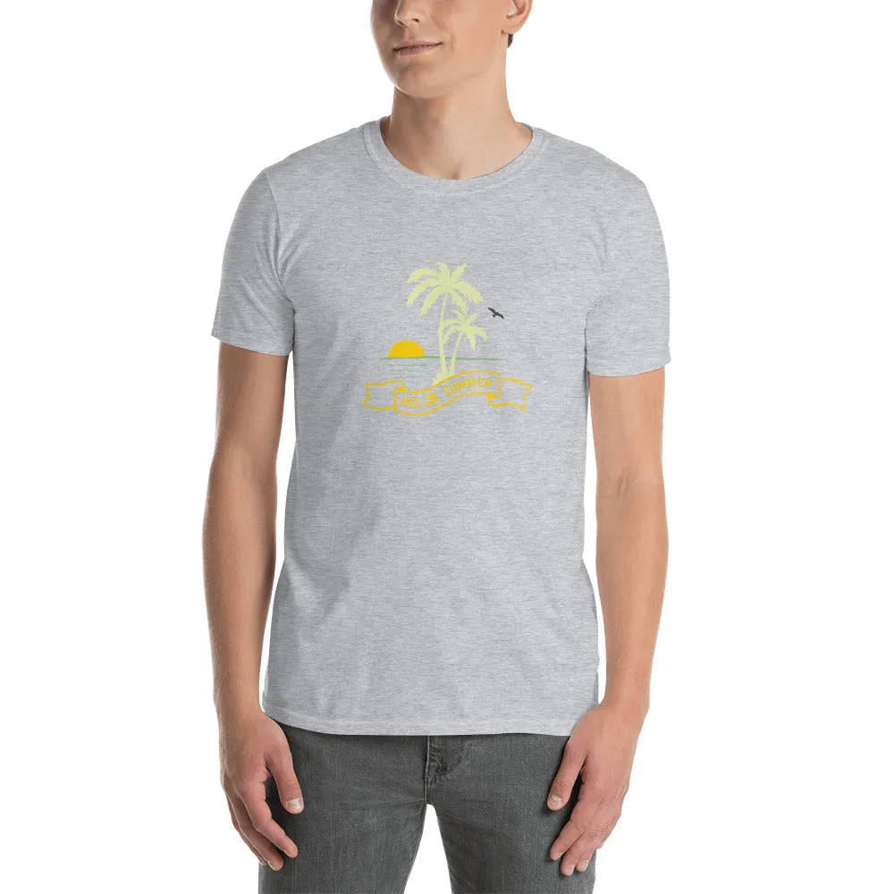 Men's Round Neck T Shirt - Hello Summer