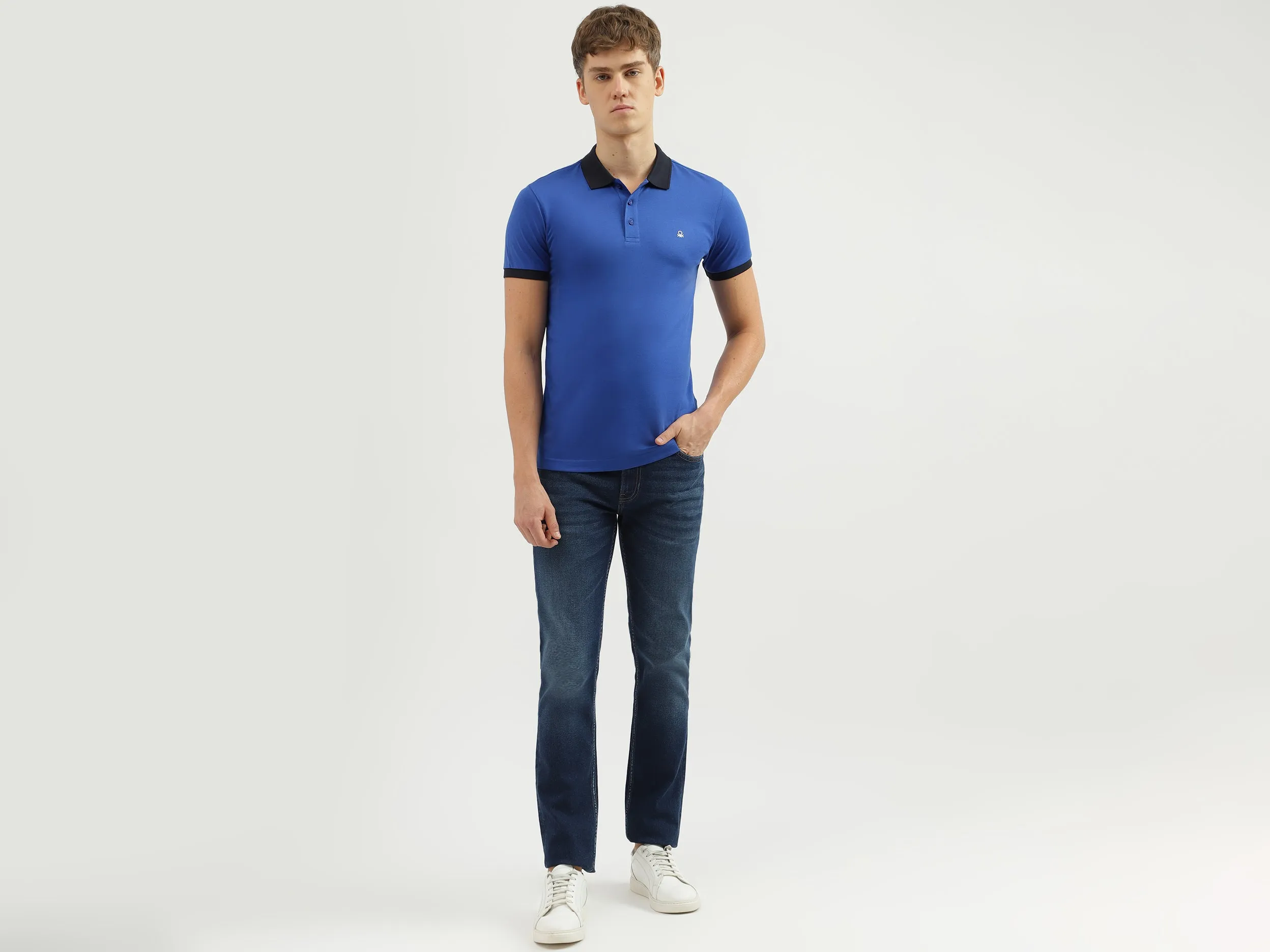 Men's Solid Slim Straight Jeans