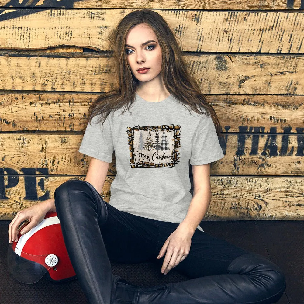 Merry Christmas Leopard Trees T-Shirt