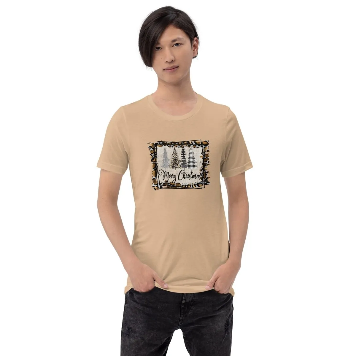 Merry Christmas Leopard Trees T-Shirt