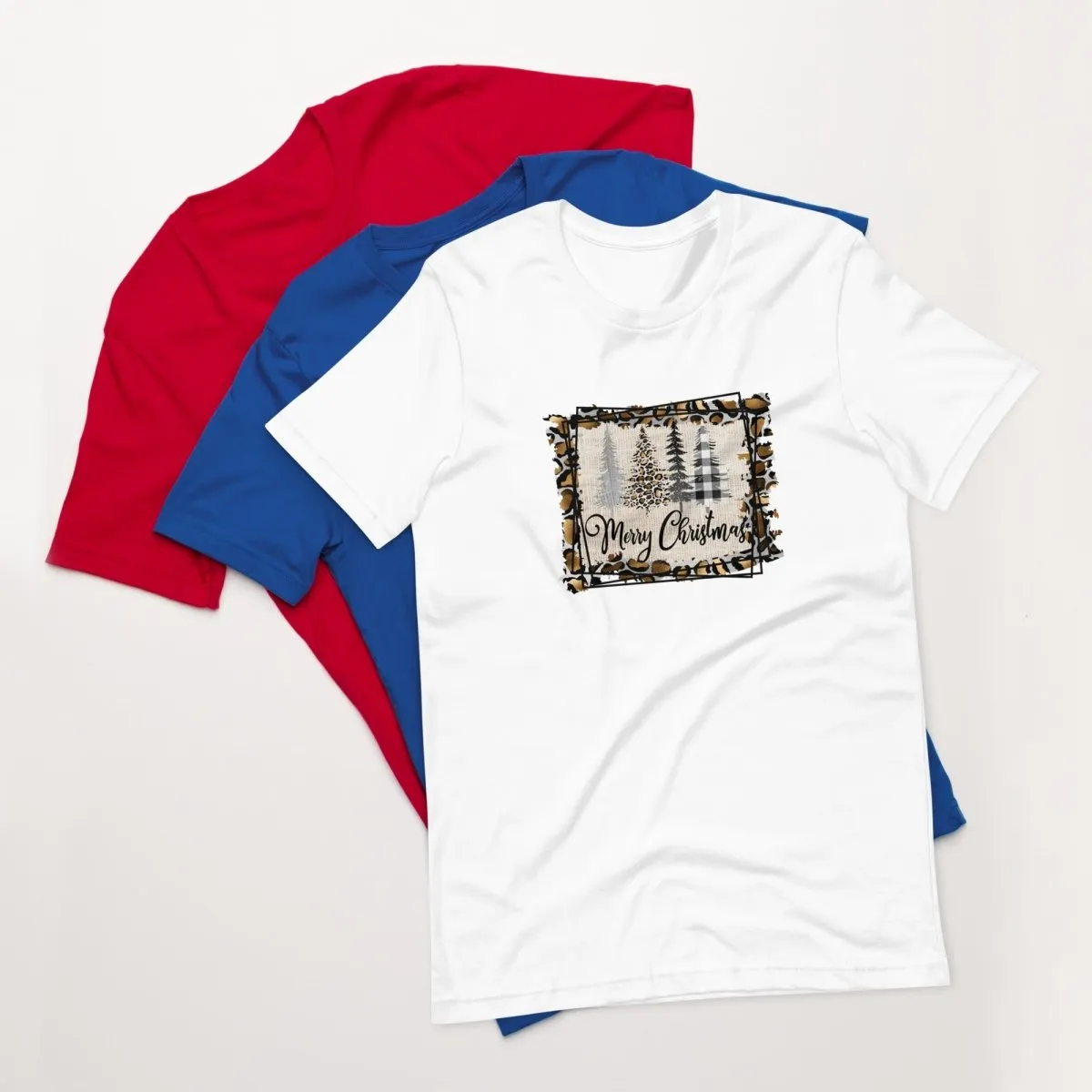 Merry Christmas Leopard Trees T-Shirt