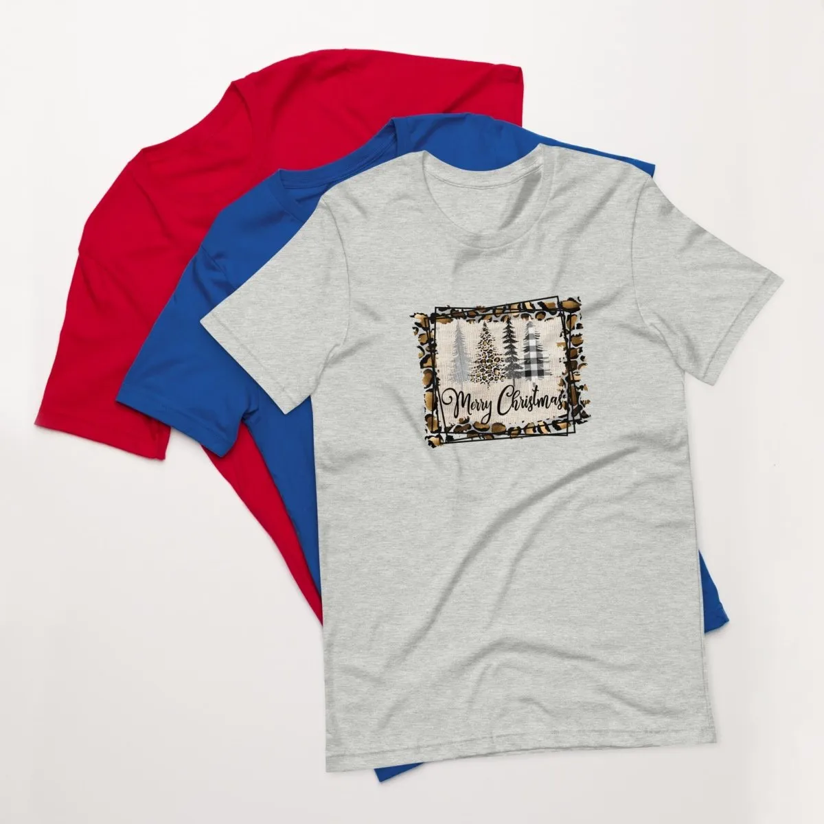 Merry Christmas Leopard Trees T-Shirt