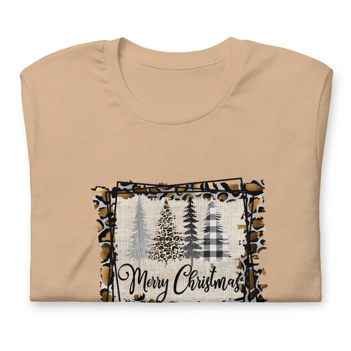 Merry Christmas Leopard Trees T-Shirt