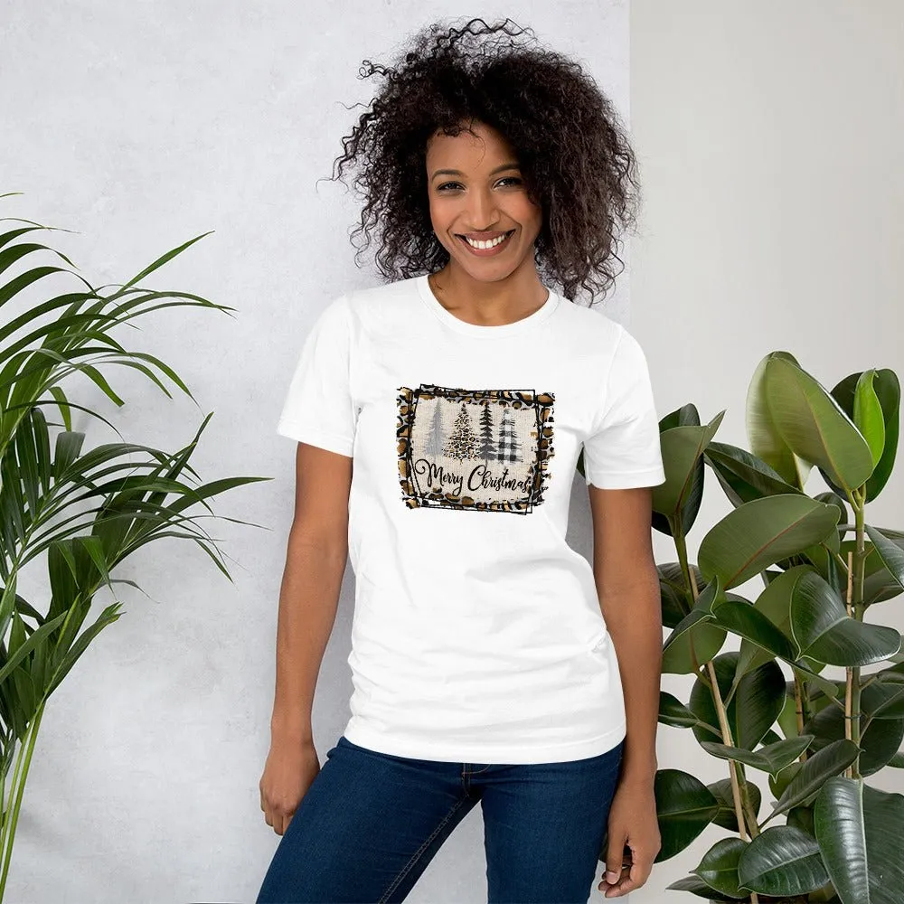 Merry Christmas Leopard Trees T-Shirt