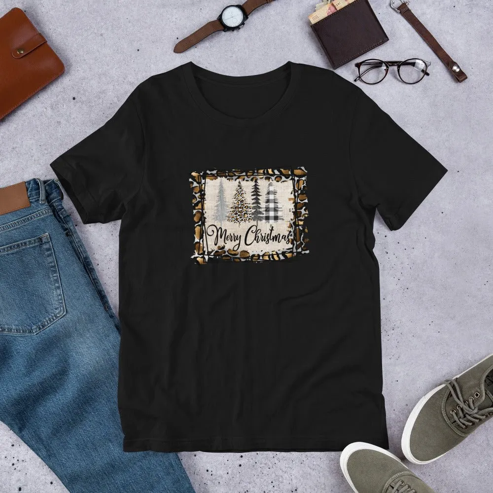 Merry Christmas Leopard Trees T-Shirt