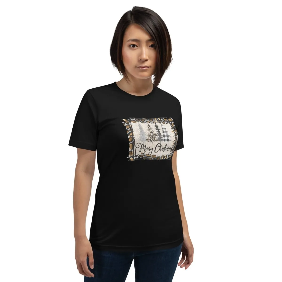 Merry Christmas Leopard Trees T-Shirt