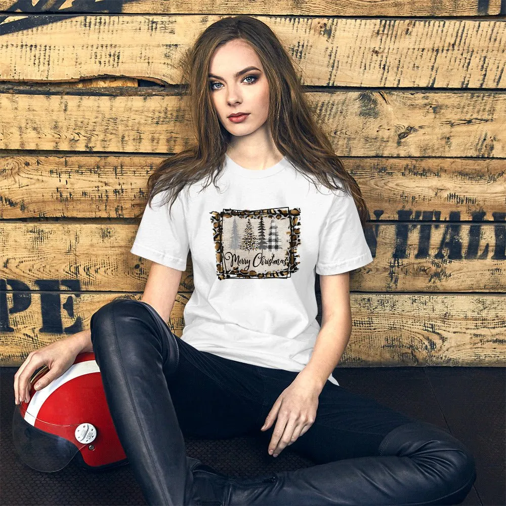 Merry Christmas Leopard Trees T-Shirt