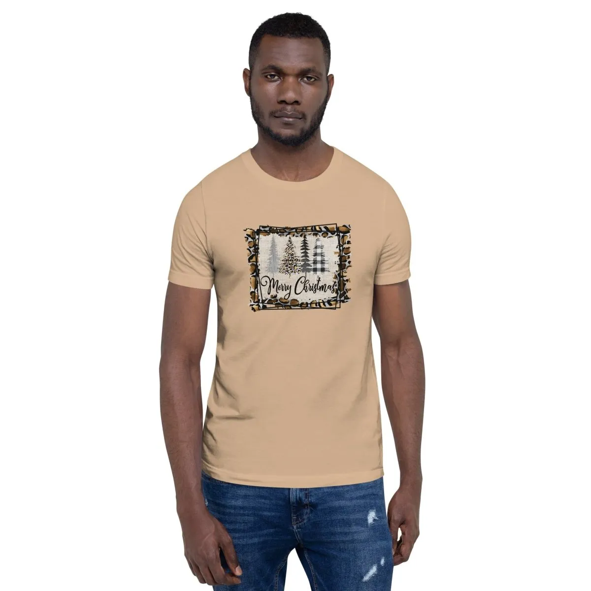 Merry Christmas Leopard Trees T-Shirt