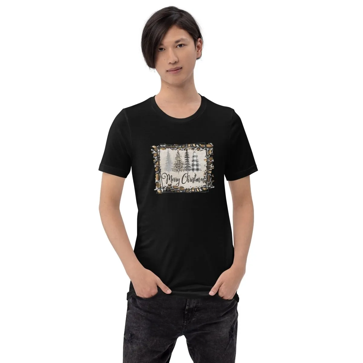 Merry Christmas Leopard Trees T-Shirt