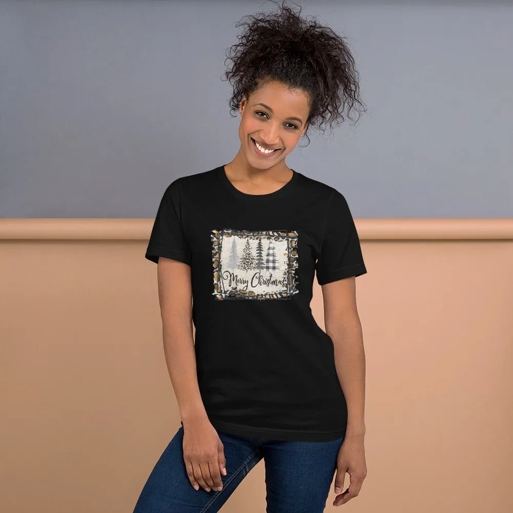 Merry Christmas Leopard Trees T-Shirt