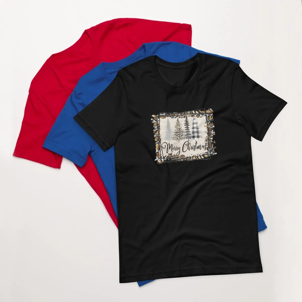 Merry Christmas Leopard Trees T-Shirt