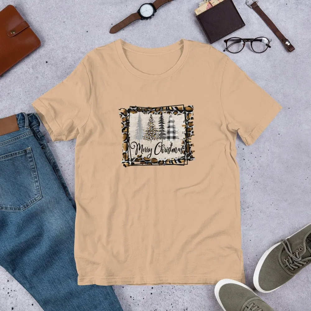 Merry Christmas Leopard Trees T-Shirt