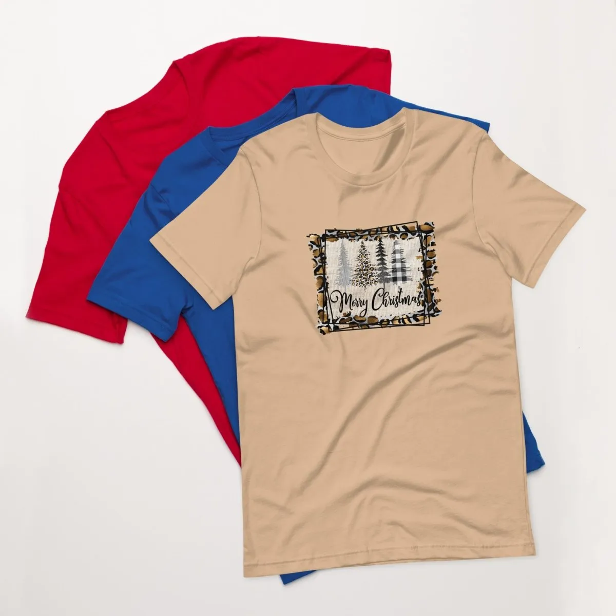 Merry Christmas Leopard Trees T-Shirt