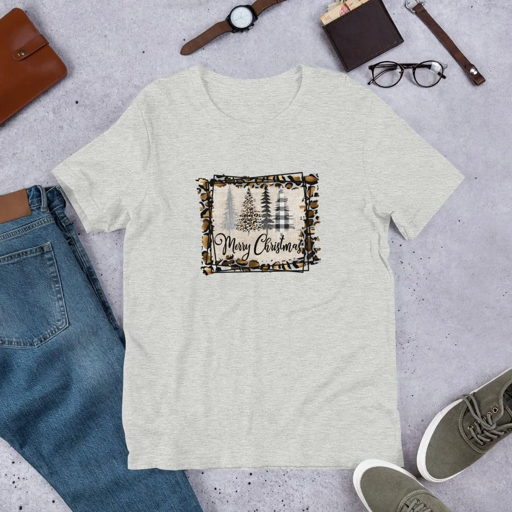 Merry Christmas Leopard Trees T-Shirt