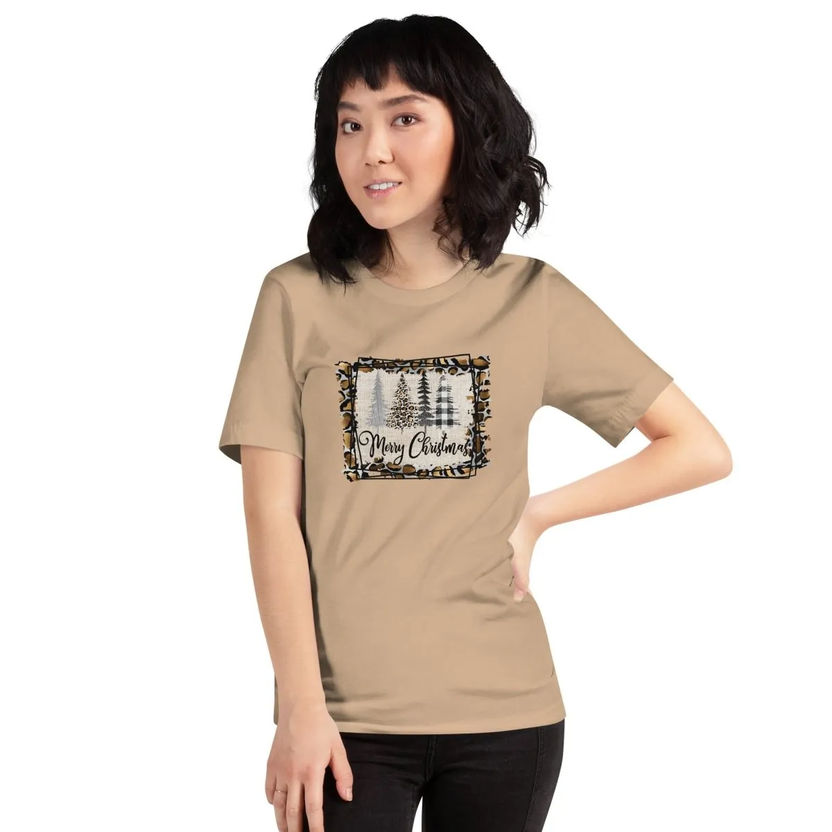 Merry Christmas Leopard Trees T-Shirt