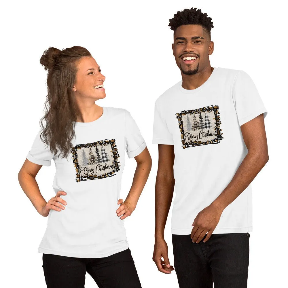 Merry Christmas Leopard Trees T-Shirt