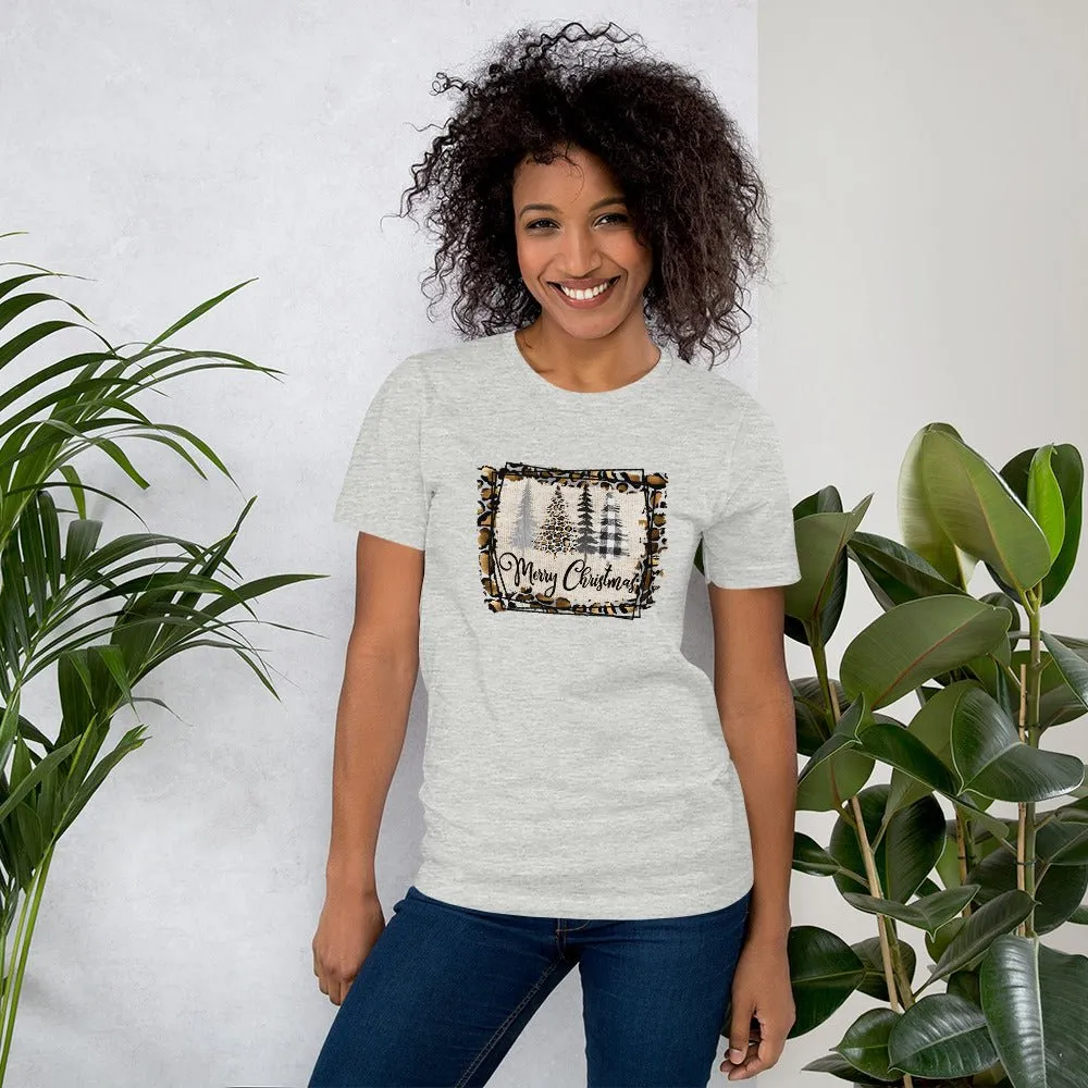 Merry Christmas Leopard Trees T-Shirt