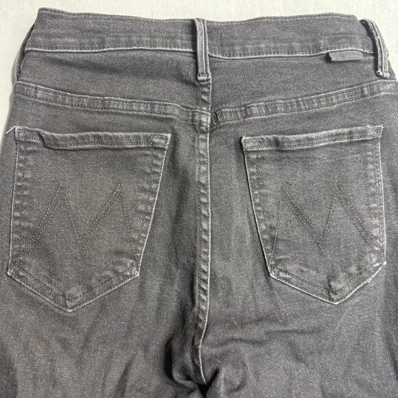 Mother Denim Womens 26 The Super Stunner Ankle Fray Baa Baa Black Sheep