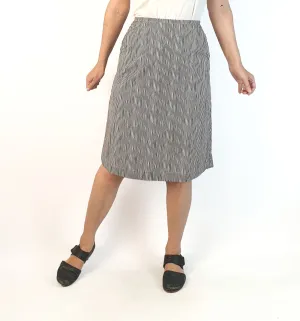 Nancybird black and cream virtical striped skirt size XS, best fits size 8
