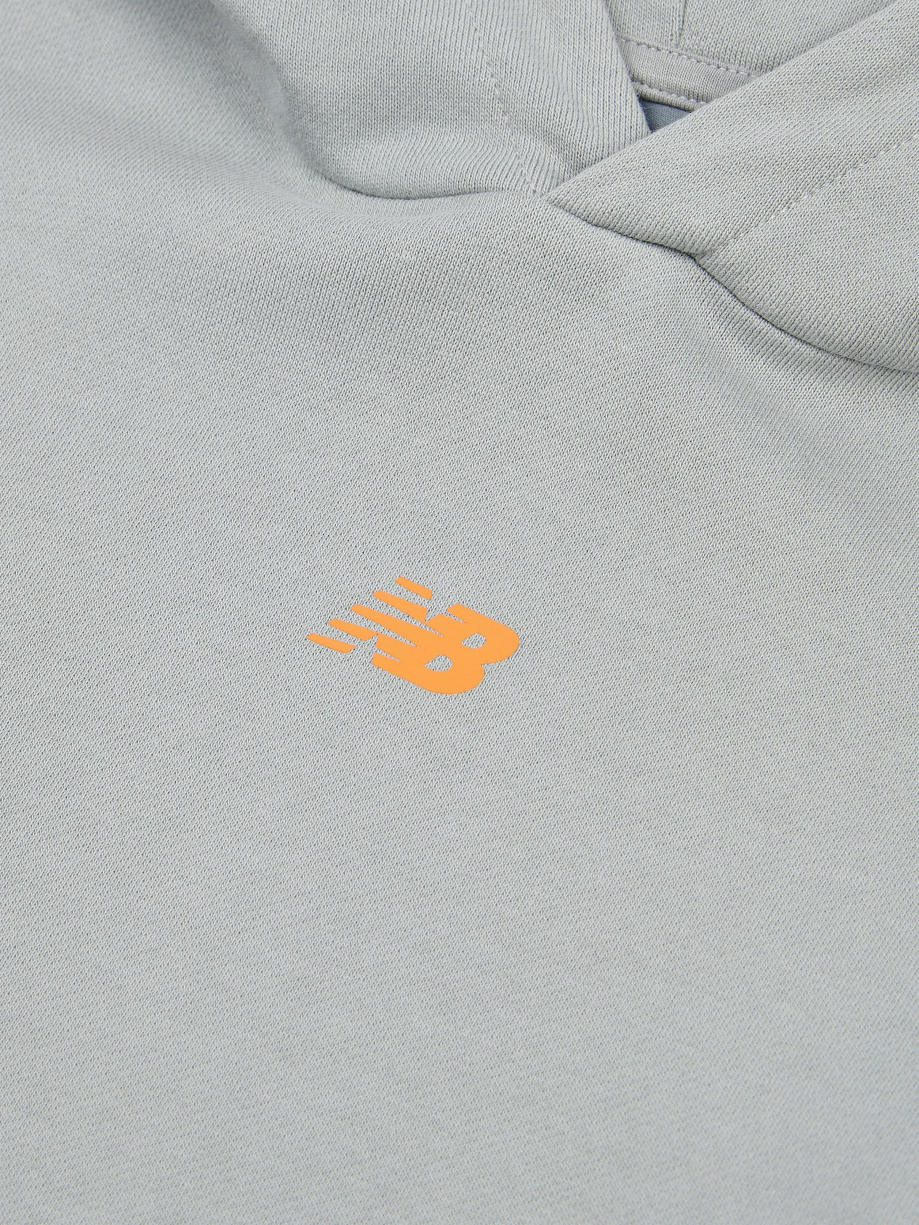 New Balance Boys Fitness Centre Illustrated Back Graphic Hoodie in Grey