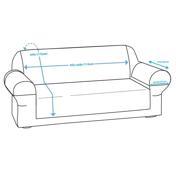 NEW Smartfit 3 Piece Microfiber Reversible Loveseat Cover, Brown/Sand