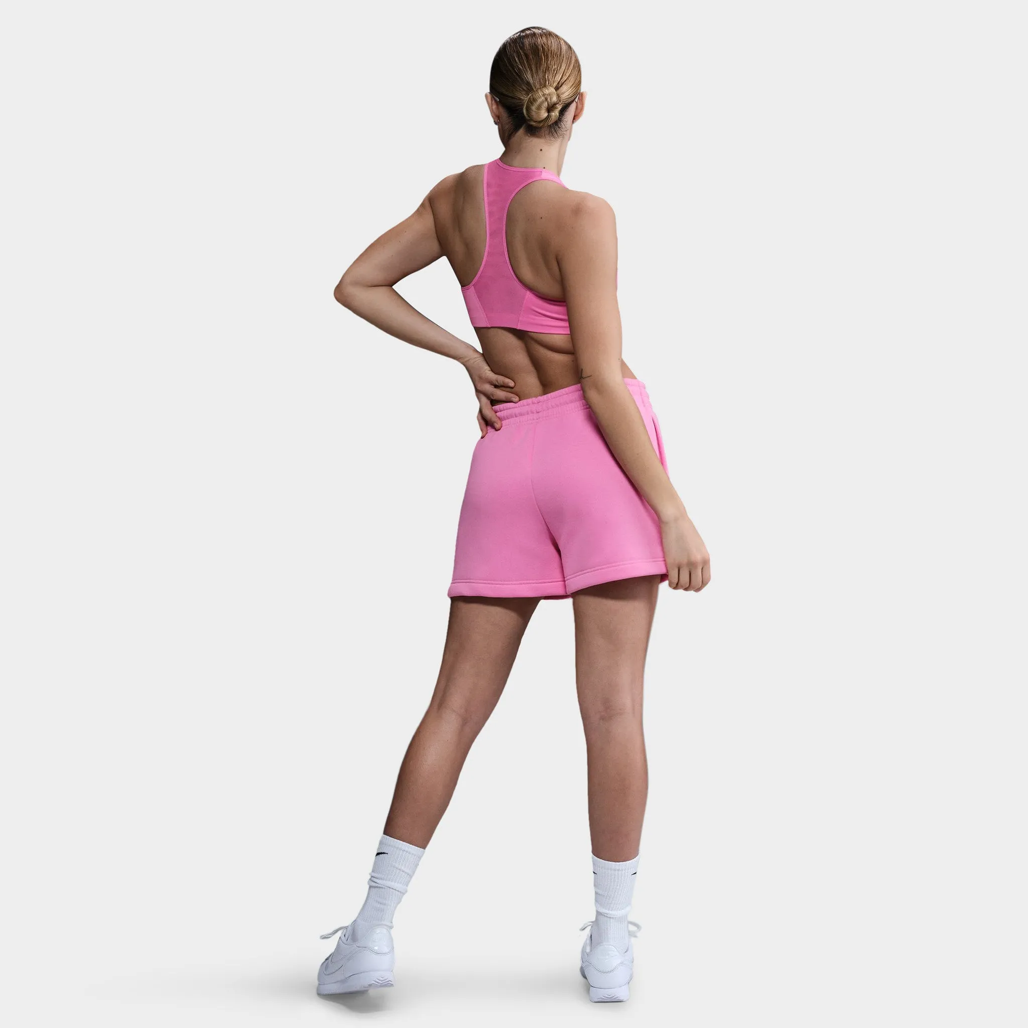 Nike Sportswear Women's Phoenix Fleece Mid Rise 4" Shorts Playful Pink / Sail