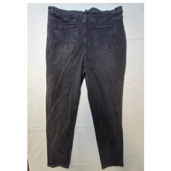 Nina Parker Trendy Plus Size High-Rise Skinny Jeans Black Size 20W NWT