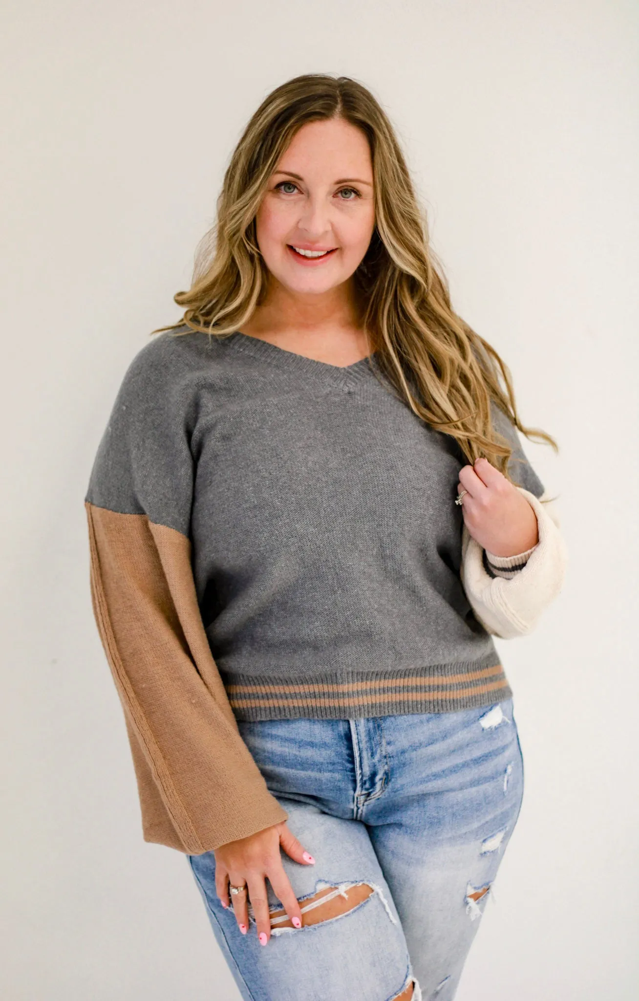 No Wasted Time Block Sweater