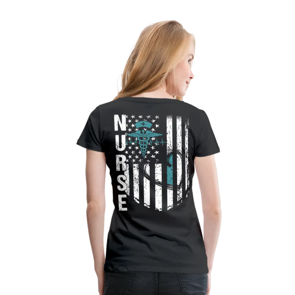 Nurse Flag Women’s Premium T-Shirt (CK4119)