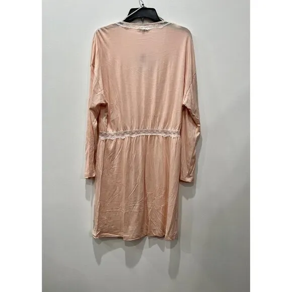 NWT Cosabella Lace Trim Flirty Sleep Robe in Rose Dawn/Moon Ivory MSRP$104