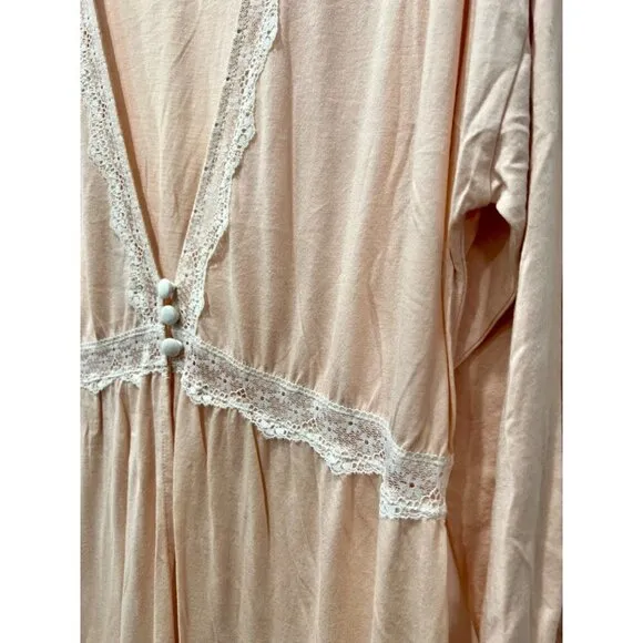 NWT Cosabella Lace Trim Flirty Sleep Robe in Rose Dawn/Moon Ivory MSRP$104