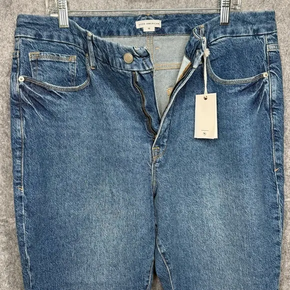 NWT‎ Good American Good Classic Raw Hem Jeans- Sz 18
