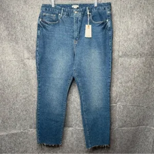 NWT‎ Good American Good Classic Raw Hem Jeans- Sz 18