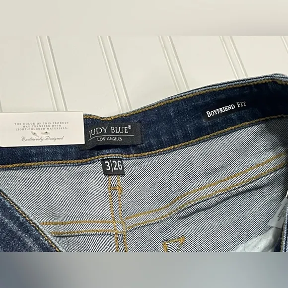 NWT Judy Blue High Waist Bleach Splash Boyfriend Jeans