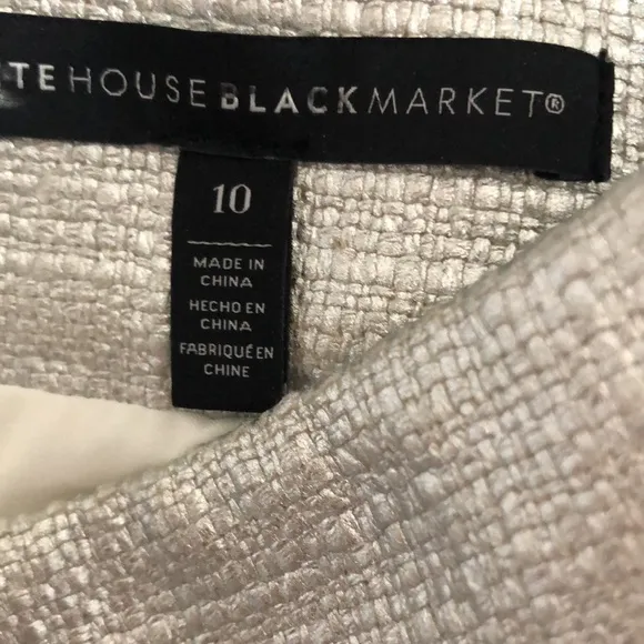 NWT WHBM Metallic Tweed Boot Skirt