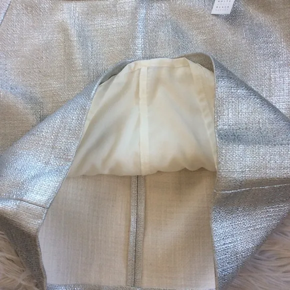 NWT WHBM Metallic Tweed Boot Skirt
