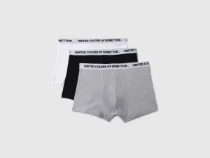 Pack of 3 Solid Colour Low Rise Boxer Briefs