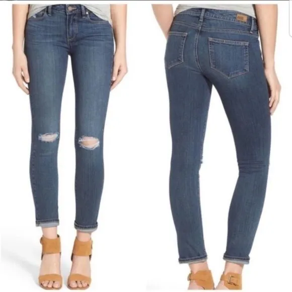 Paige Kylie Crop Evelyn Destructed Jeans