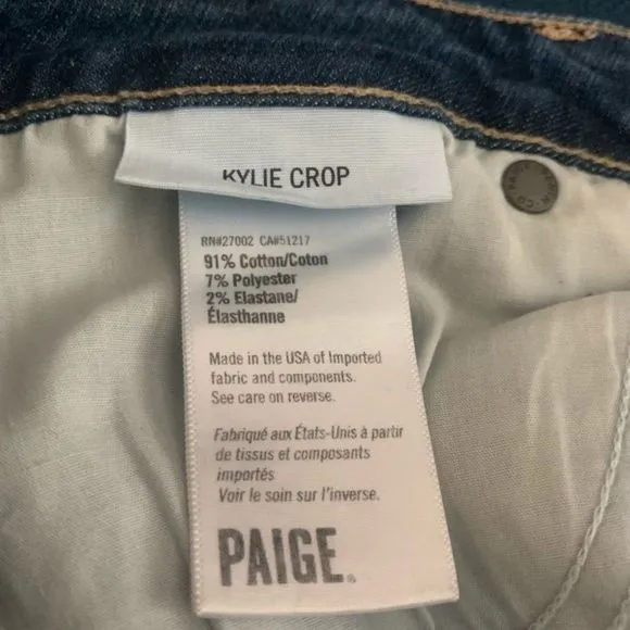 Paige Kylie Crop Evelyn Destructed Jeans