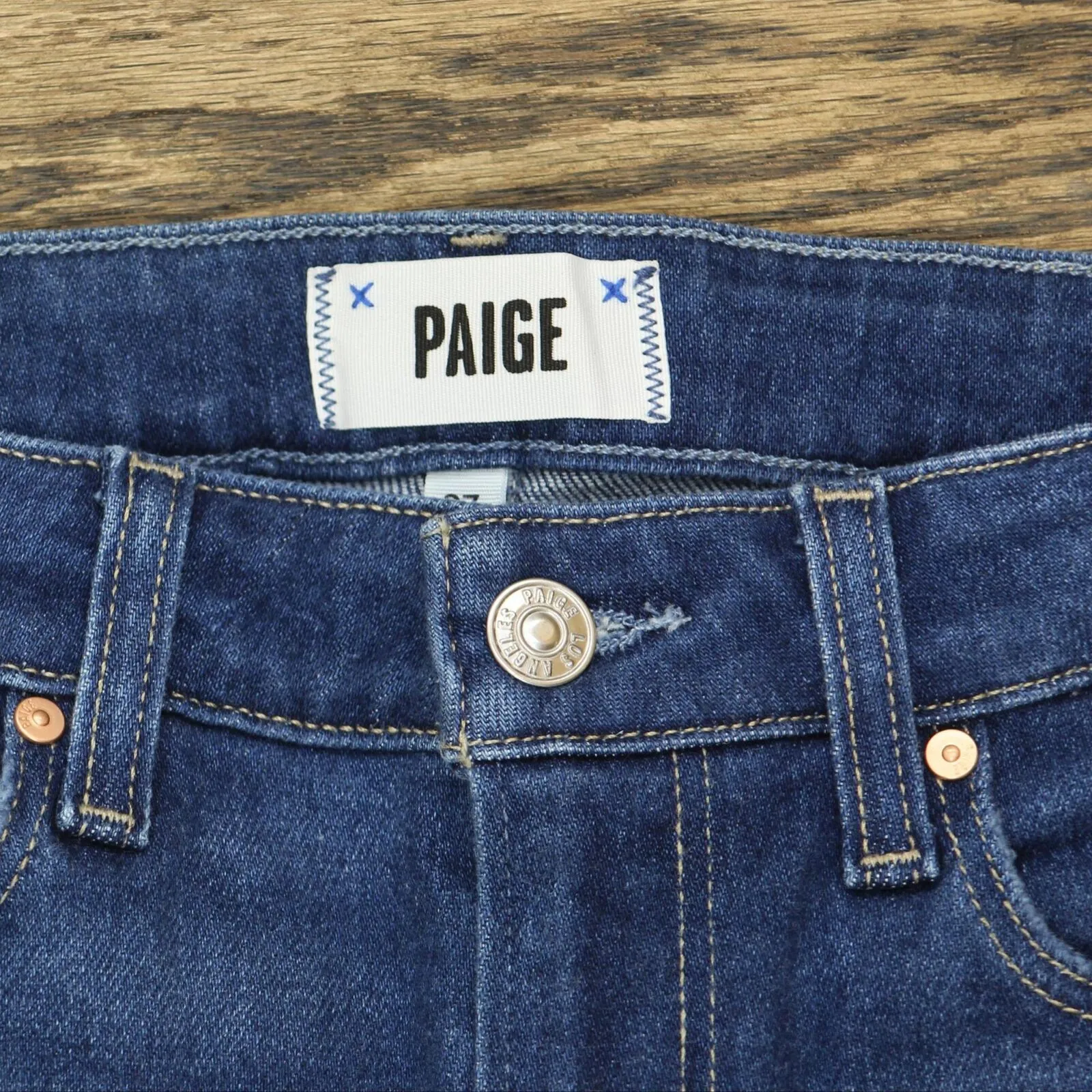 Paige Womens Hoxton Ankle Jeans Newbie Blue 27
