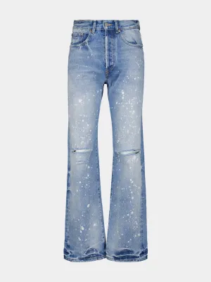 Paint-Splatter Straight Jeans