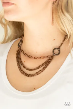 Paparazzi - CHAINS of Command - Copper Necklace