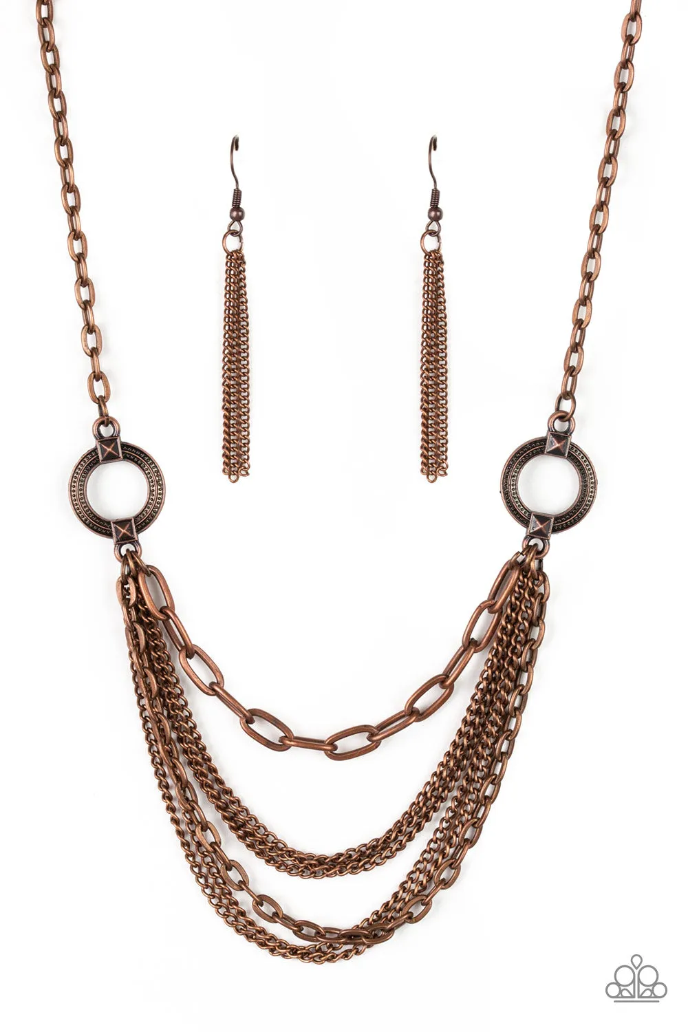 Paparazzi - CHAINS of Command - Copper Necklace