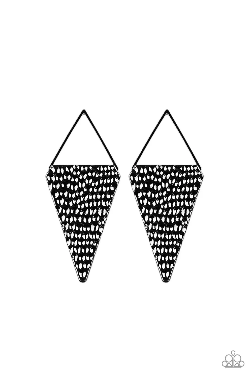 Paparazzi Have A Bite - Black Earrings