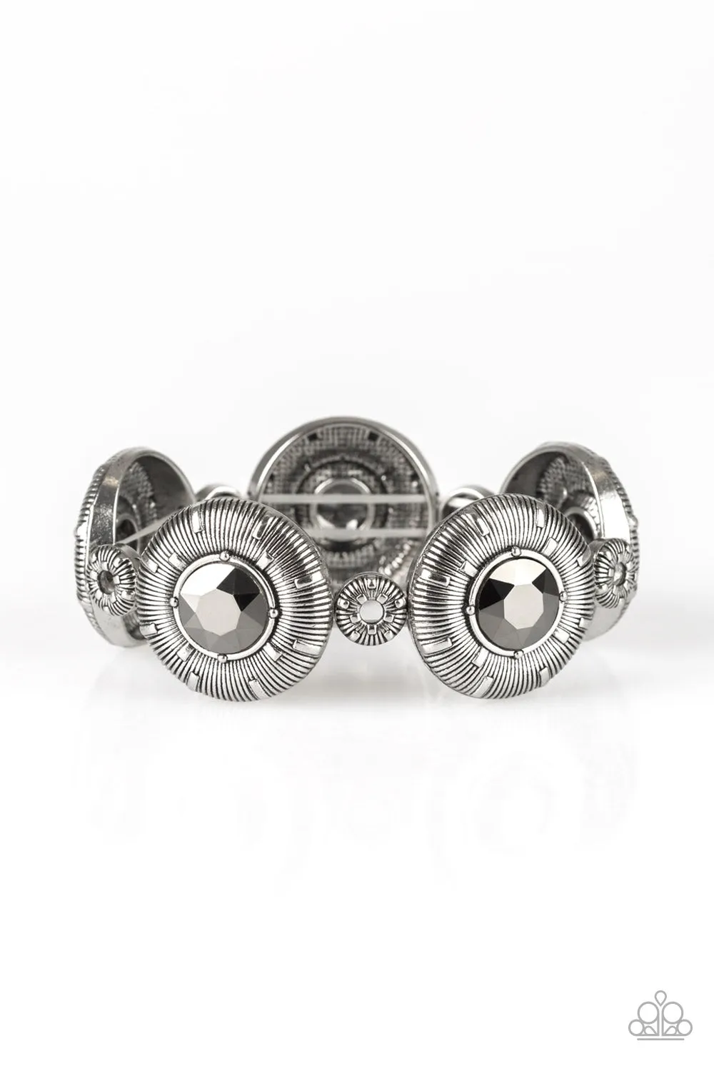 Paparazzi Original Opulence - Silver Stretch Bracelet
