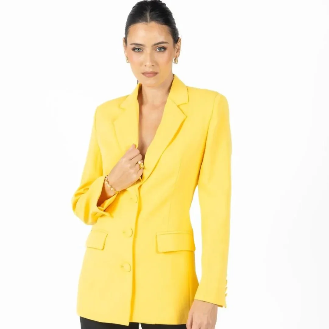 Paris Backless Blazer Yellow
