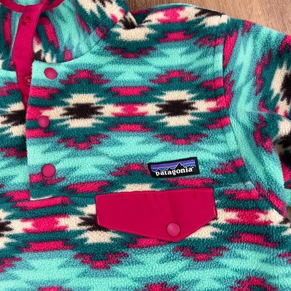 Patagonia Synchilla Snap-T Fleece Pullover Aztec Pattern Sz S