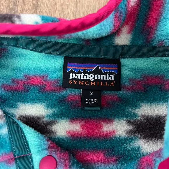Patagonia Synchilla Snap-T Fleece Pullover Aztec Pattern Sz S