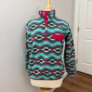 Patagonia Synchilla Snap-T Fleece Pullover Aztec Pattern Sz S